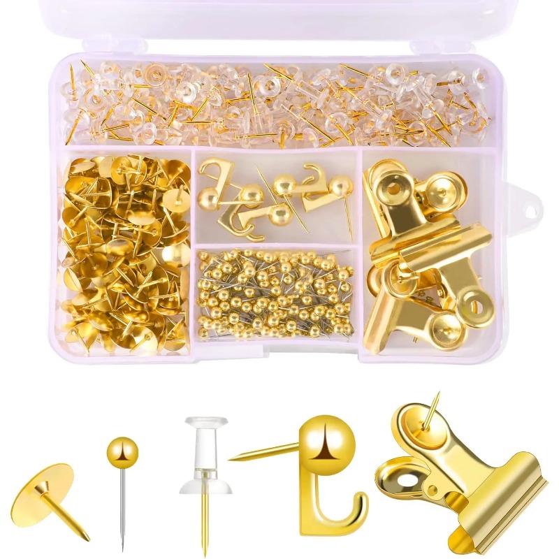 Binder Clip Assorted - Push Pins Decorativos Set para Placa