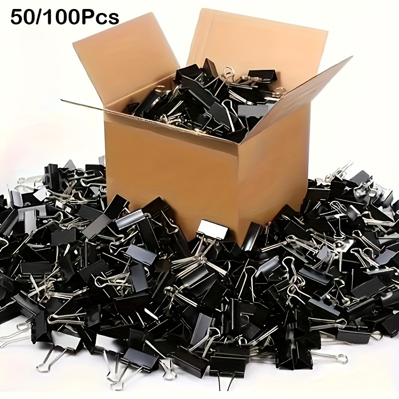 Binder Clip Assorted - Clipes de papel coloridos e pretos