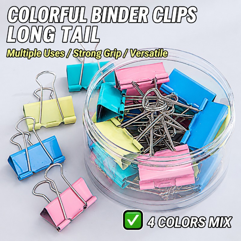 Clipes de Metal Coloridos, Cli - Binder Clip Assorted avaliação e preço