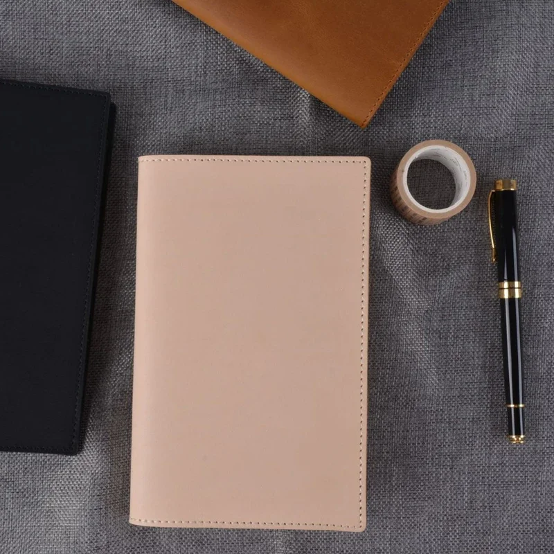 Caderno com capa de couro genu - Tan Stationery & Office Supply avaliação e preço
