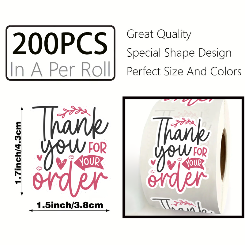 200 unidades/rolo, autocolante - Sticker Label Roll avaliação e preço